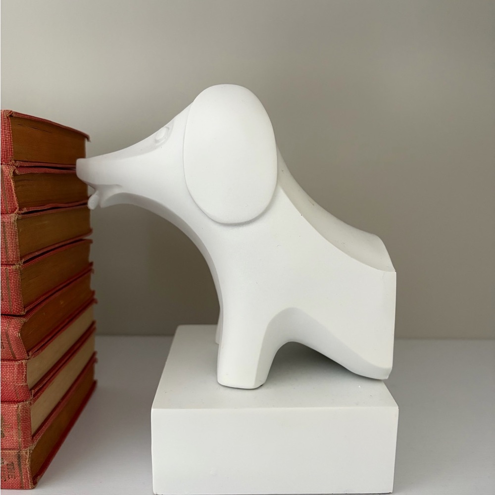 Jonathan Adler Dachshund Bookends – White Resin – Vintage - Picture 12 of 15